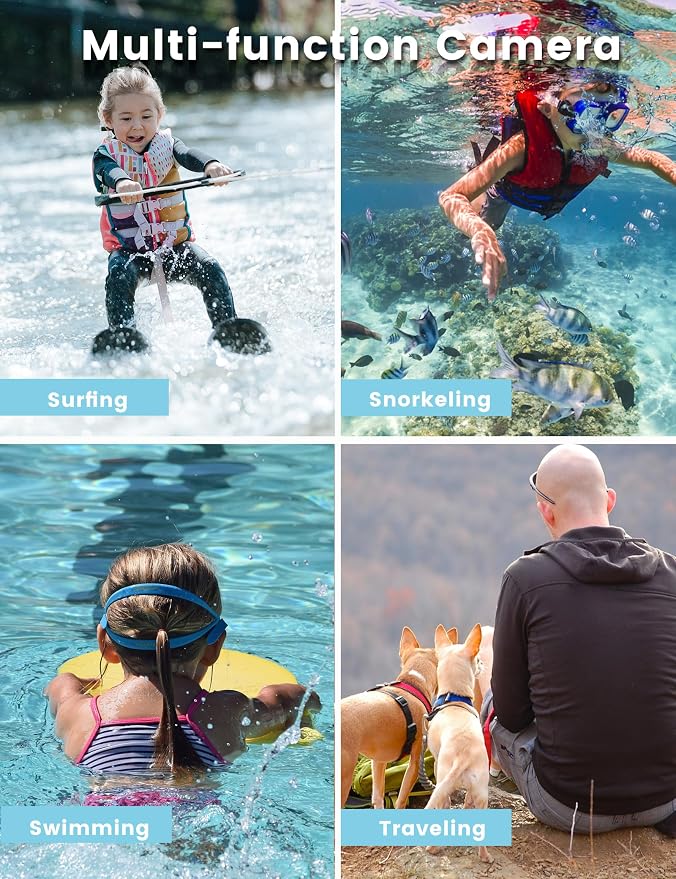 Underwater Camera 4K 48MP Autofocus Selfie Dual Screen Waterproof Camera - Image 6
