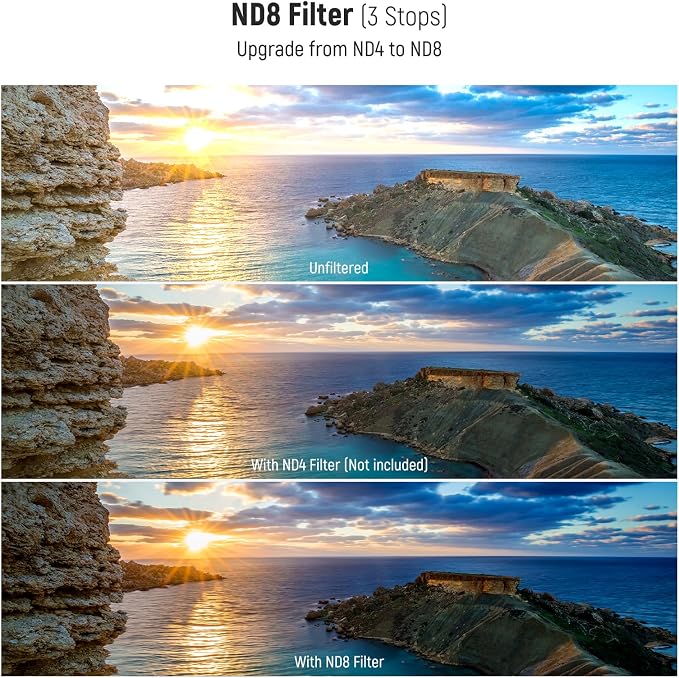 NEEWER 55mm UV CPL ND Lens Filter Kit, UV Protection + Circular Polarizing + - Image 4