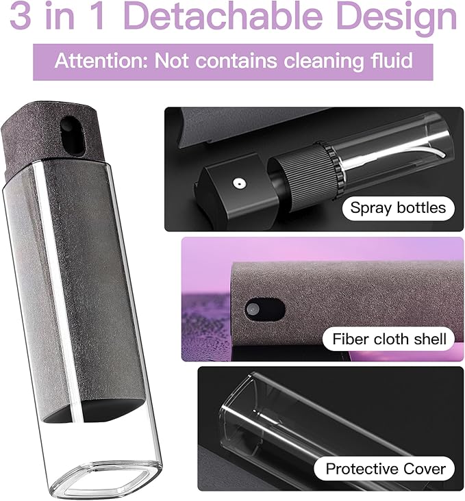 CUIUD Screen Cleaner Kit 4 Pcs, Two in One Screen Cleaner Spray and Wipe - Image 4