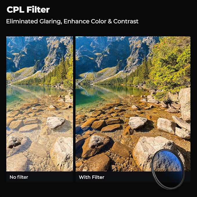 K&F Concept 82mm UV/CPL/ND2-400 Lens Filters Kit-18 Multi-Layer Coatings - Image 4