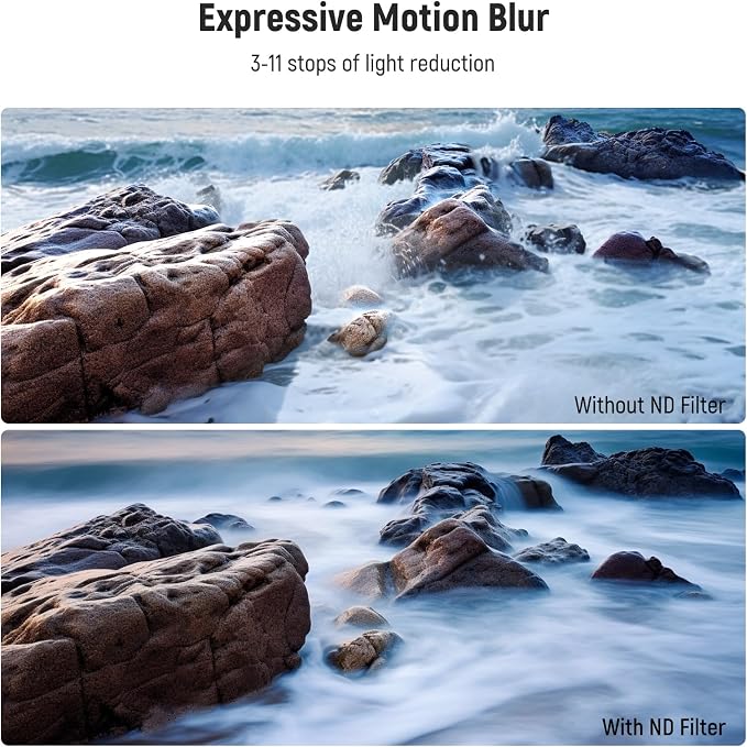 NEEWER 77mm Variable ND Filter, True Color & Hard Stop, 3-11 Stops Adjustable - Image 3