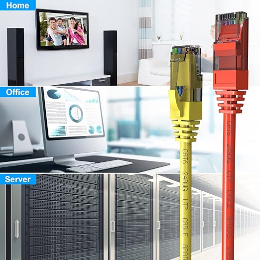 Cat6 Patch Cables 1 Foot, Cat 6 Ethernet Cable, 24AWG CCA Cord, UTP Network - Image 6