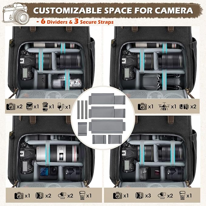 RAINSMORE Camera Bag Professional - Image 3