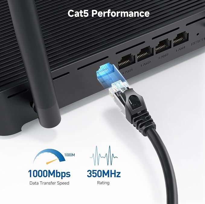 Cable Matters 1Gbps 8-Pack Snagless Short Cat 5e Ethernet Cable - 1ft - Image 4