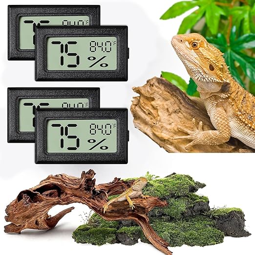 Vodolo Reptile Thermometer and Humidity Gauge, Chameleon Cage, Tree Frog by Vodolo