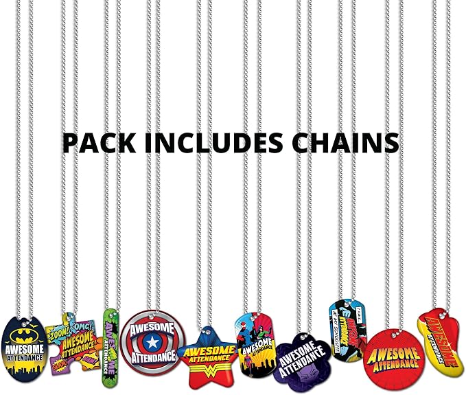 Brag Tags Awesome Attendance Heroes Value Pack to Improve Students' School & - Image 3