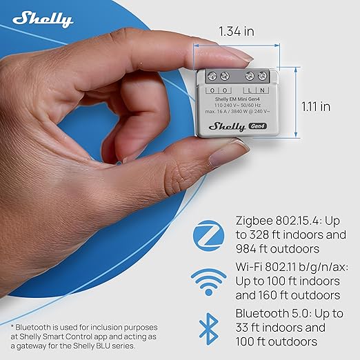 Shelly EM Mini Gen4 | Wi-Fi, Matter Smart Energy Meter, 1-Channel 16 A | Home - Image 3