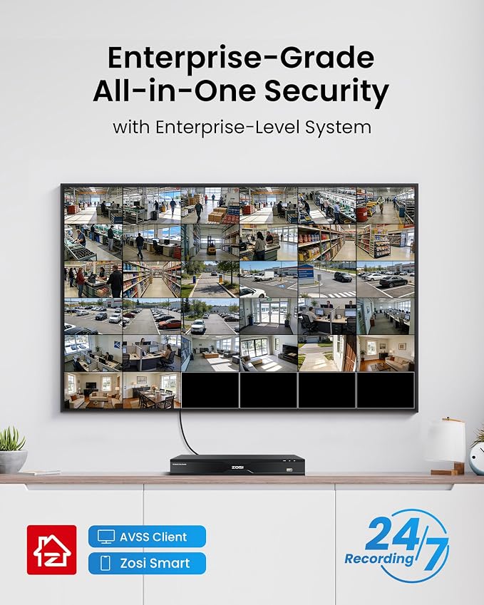 ZOSI 32CH 4K PoE Security Camera System, 16 x 8MP Full Color Night Vision - Image 5