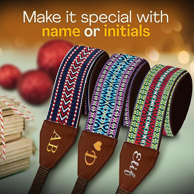 Art Tribute Custom Camera Strap California Weave- Add Your Text and We Make It - Image 3
