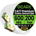 GEARit Cat7 Outdoor Ethernet Cable SFTP Shielded Foil Twisted Pair, Pure Copper by GEARit