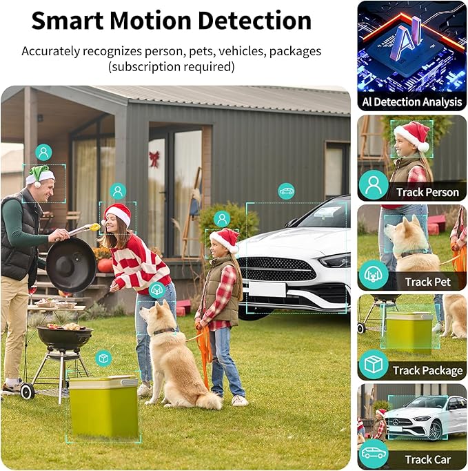 2K UHD Smart Wireless Security Camera Indoor/Outdoor, Battery Powered WiFi - Image 5