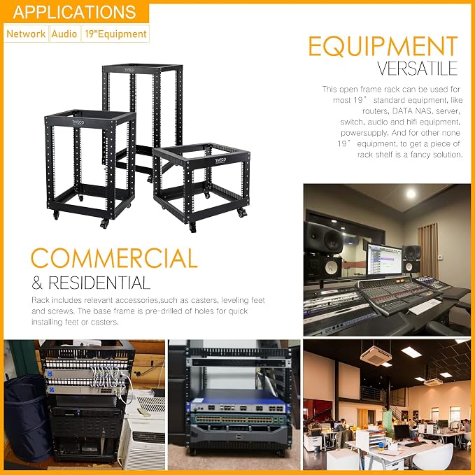 RIVECO 6U Open Frame Server Rack - Image 6