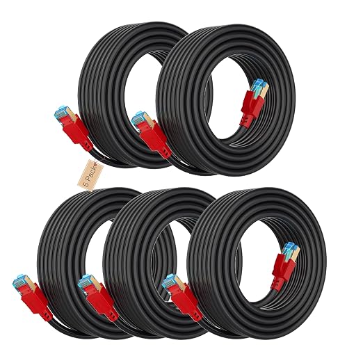 AOPOCKAN TECH Cat 8 Ethernet Cable 6 ft 5 Pack, High Speed Heavy Duty Network by AOPOCKANTECHEthernetCables