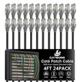 4 Feet Cat6 Patch Cables, Solid Pure Copper Patch Cord, Cat 6 Ethernet Cable by CatBose
