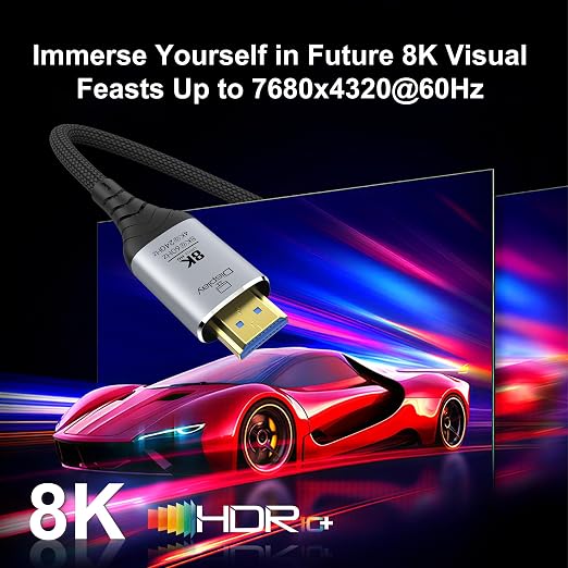 Fiber Optic HDMI Cable 50FT, 8K Long HDMI 2.1 Cable, 48Gbps Ultra High Speed - Image 3