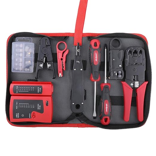 Hi-Spec 9pc Network Cable Tester Tool Kit Set by Hi-SpecToolsUSA