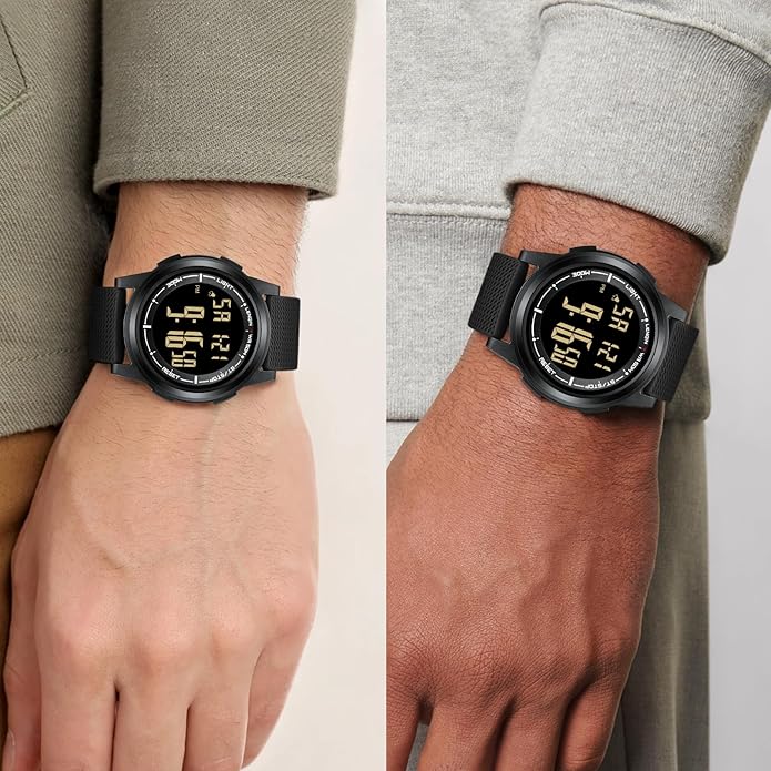 HANPOSH Mens Digital Watch Ultra Thin Minimalist Sports Waterproof Outdoor LED - Image 4