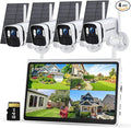 4MP Solar Powered Security Camera Outdoor Wireless System by ZHXINSD