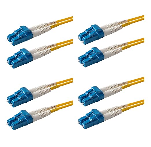 SpeedyFiberTX – 4-Pack 10 Meter LC to LC Fiber Patch Cable, Corning SMF-28 by SpeedyFiberTX