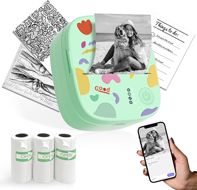 Mini Sticker Printer AHM2, Mini Thermal Printer by PrintJoyShareLove