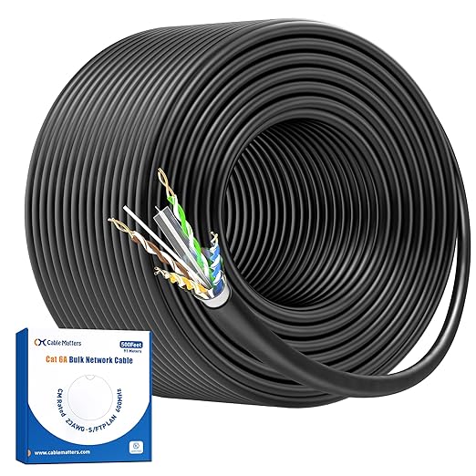 Cable Matters 10Gbps UV Resistant 23AWG Outdoor Cat6 Ethernet Cable – 500ft by CableMatters