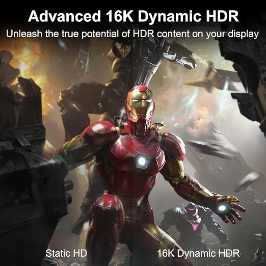 RUIPRO DisplayPort Cable 2.1 10ft, 80Gbps UHBR20 16K@60Hz, 4K@240Hz 165Hz 144Hz - Image 6