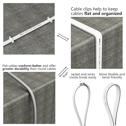 Jadaol Cat 6 Ethernet Cable 150 ft, 10Gbps Support Cat8 Cat7 Network, Flat RJ45 - Image 5