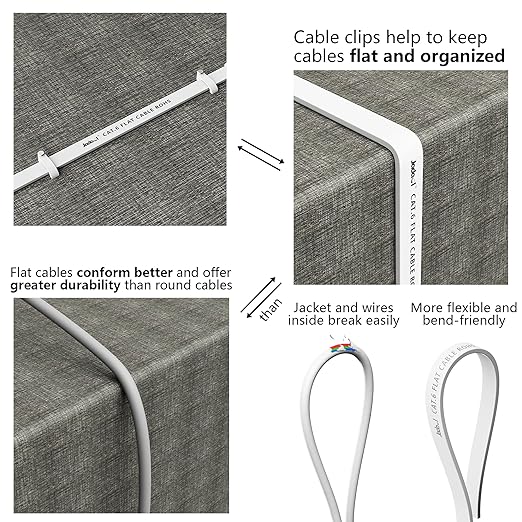 Jadaol Cat 6 Ethernet Cable 60 ft, 10Gbps Support Cat8 Cat7 Network, Flat RJ45 - Image 5