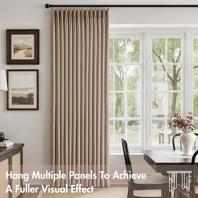 Memory Trained Pinch Pleated Curtains 84 Inches Long, Viral Linen Pinch Pleat - Image 4