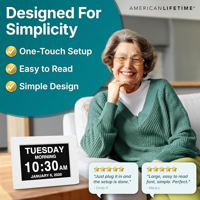 American Lifetime 【New 2026】 Dementia Digital Clock - Image 4