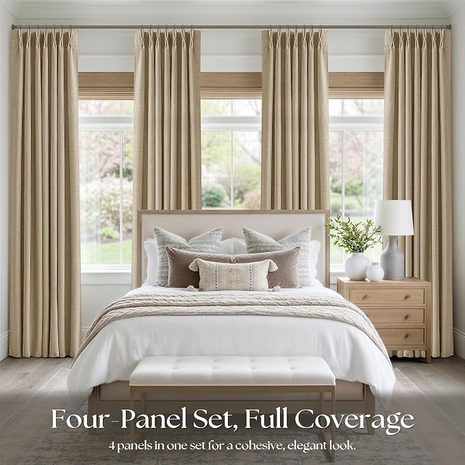 Semi Sheer Burlywood Birch 102 Inch Long Curtains - Image 7