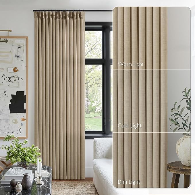Memory Trained Pinch Pleated 126 Inch Extra Long Curtains - Image 9