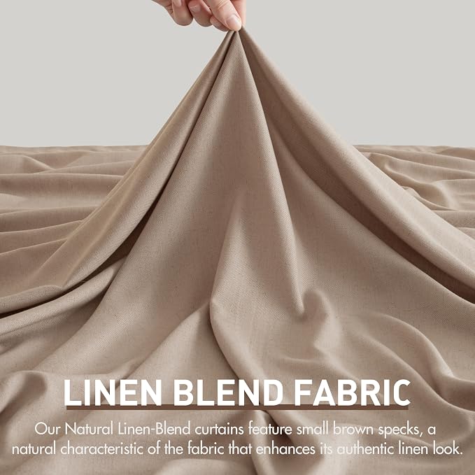 Memory Trained Pinch Pleated Curtains 96 Inches Long, Viral Linen Pinch Pleat - Image 6