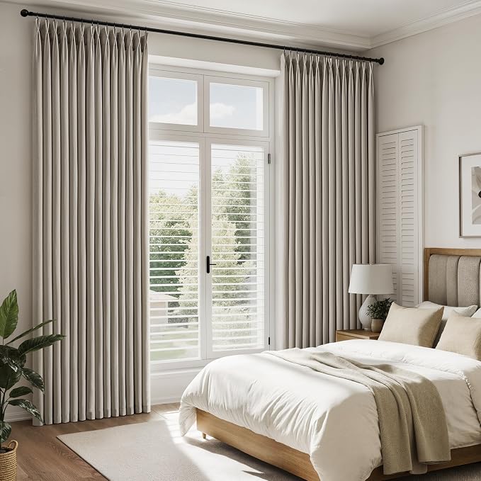 Memory Trained Pinch Pleated Curtains 92 Inches Long, Viral Linen Pinch Pleat - Image 7