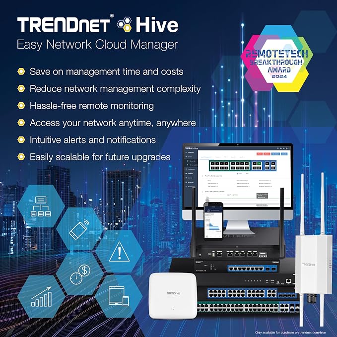 TRENDnet AX1800 Dual Band WiFi 6 PoE+ Access Point, TEW-921DAP, 1201Mbps + - Image 3