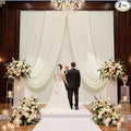 10ft x 15ft Ivory Backdrop Curtains by CO-AVE
