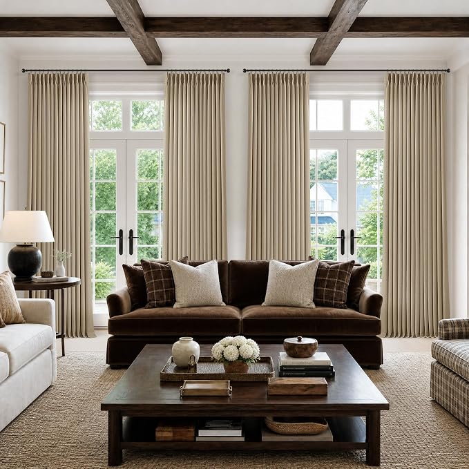 Pinch Pleated 120 Inch Extra Long Curtains by Twodrapes