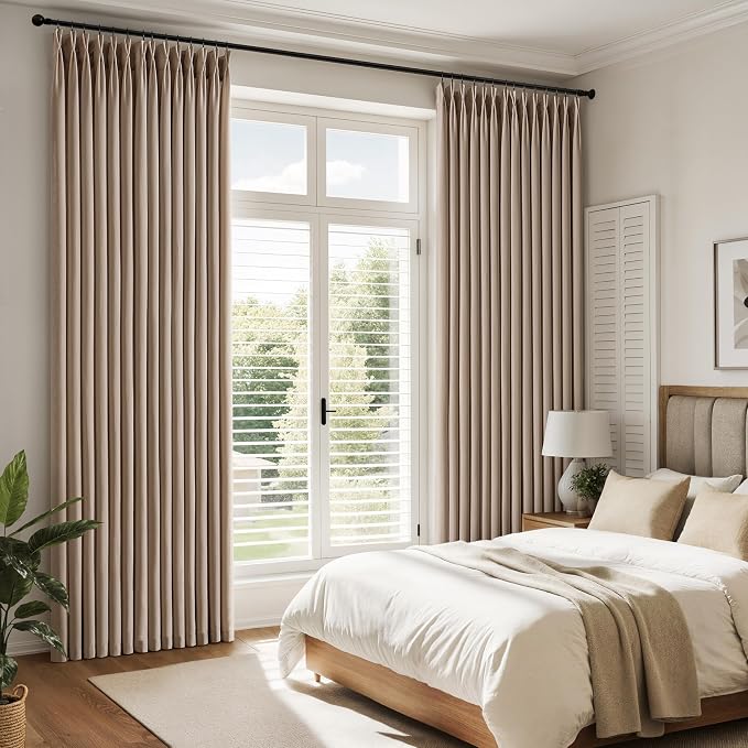 Memory Trained Pinch Pleated Curtains 84 Inches Long, Viral Linen Pinch Pleat - Image 7