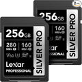 Lexar 256GB Professional Silver PRO SD Card, Full HD, by Lexar