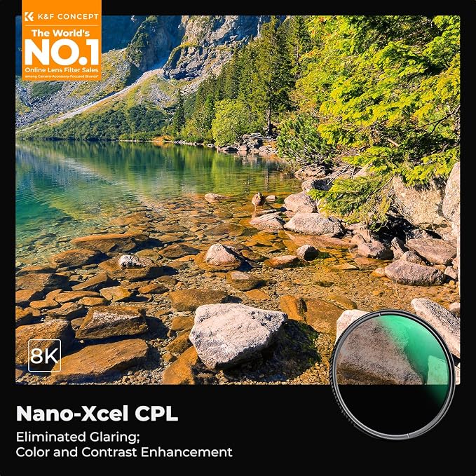 K&F CONCEPT 127mm Circular Polarizers Filter Polarizing Filter 28 Multi-Layer - Image 2