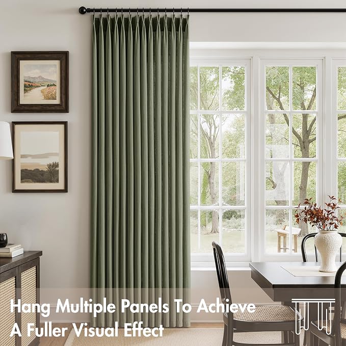 Memory Trained Pinch Pleated Curtains 92 Inches Long, Linen Pinch Pleat Sheer - Image 4