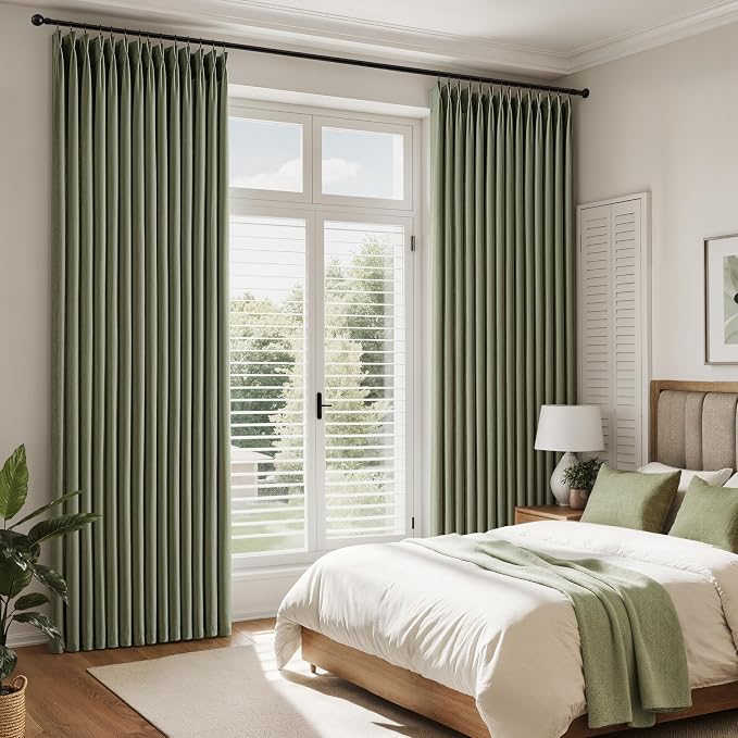 Memory Trained Pinch Pleated Curtains 92 Inches Long, Linen Pinch Pleat Sheer - Image 8