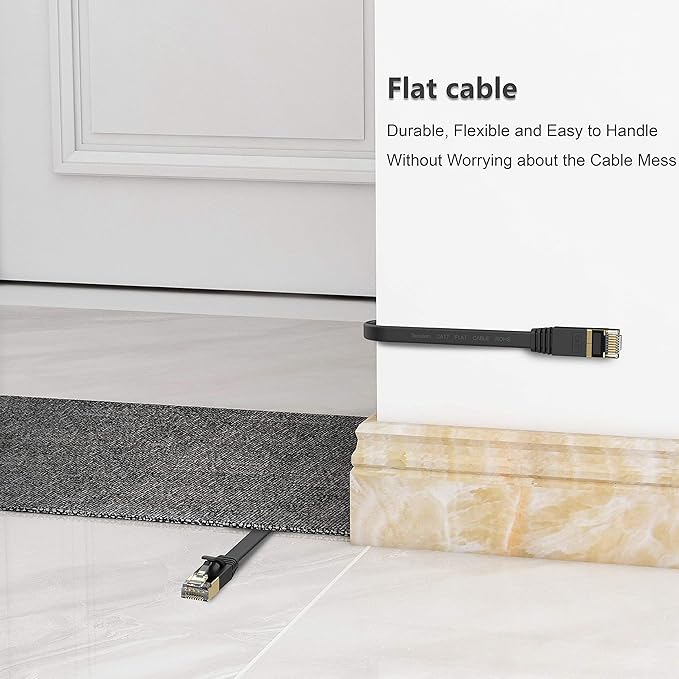 Cat 7 Ethernet Cable 65 ft High Speed 10Gbps 600MHz, Shielded Ethernet Cord - Image 4