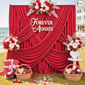 12ft x 10ft Red Backdrop Curtains by CO-AVE