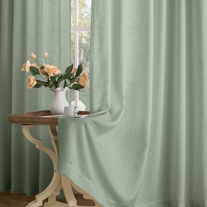 Memory Trained Pinch Pleated Curtains 96 Inches Long, Viral Linen Pinch Pleat - Image 7