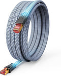 Snowkids Cat 8 Ethernet Cable 50 FT, Braided Heavy Duty High Speed by Snowkids