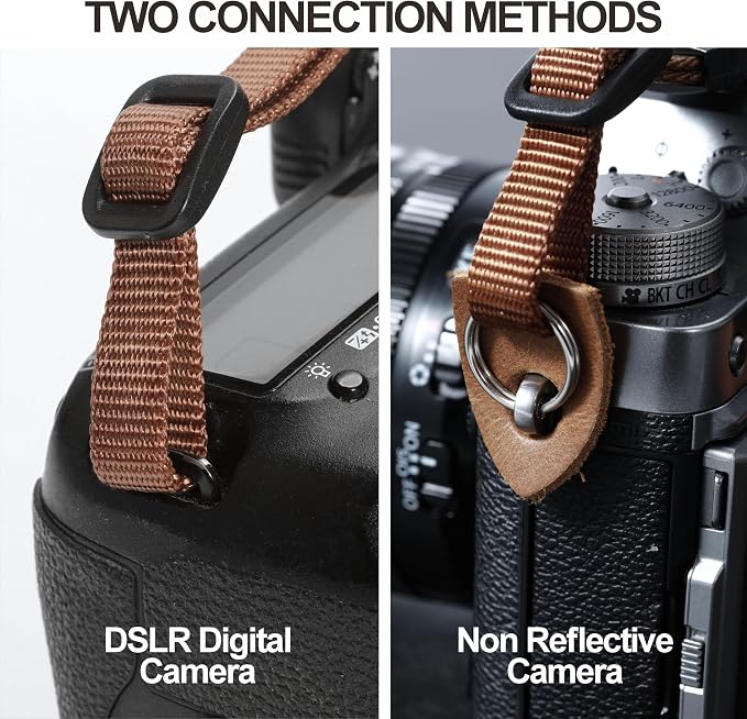 Padwa Lifestyle Brown Yellow Striped Camera Strap - Image 6