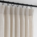 Memory Trained Pinch Pleated Curtains 102 Inches Long, Viral Linen Pinch Pleat by ANRODUO