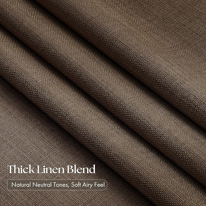 Pinch Pleated Dark Brown Curtains 90 Inches Long - Image 2